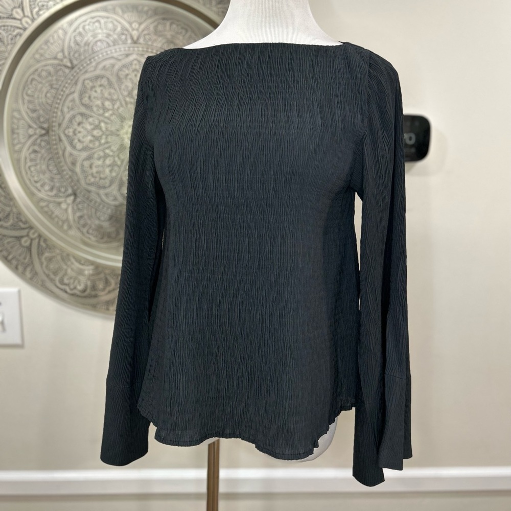 Malene Birger black, black sleeve blouse - Size 36 / US 8